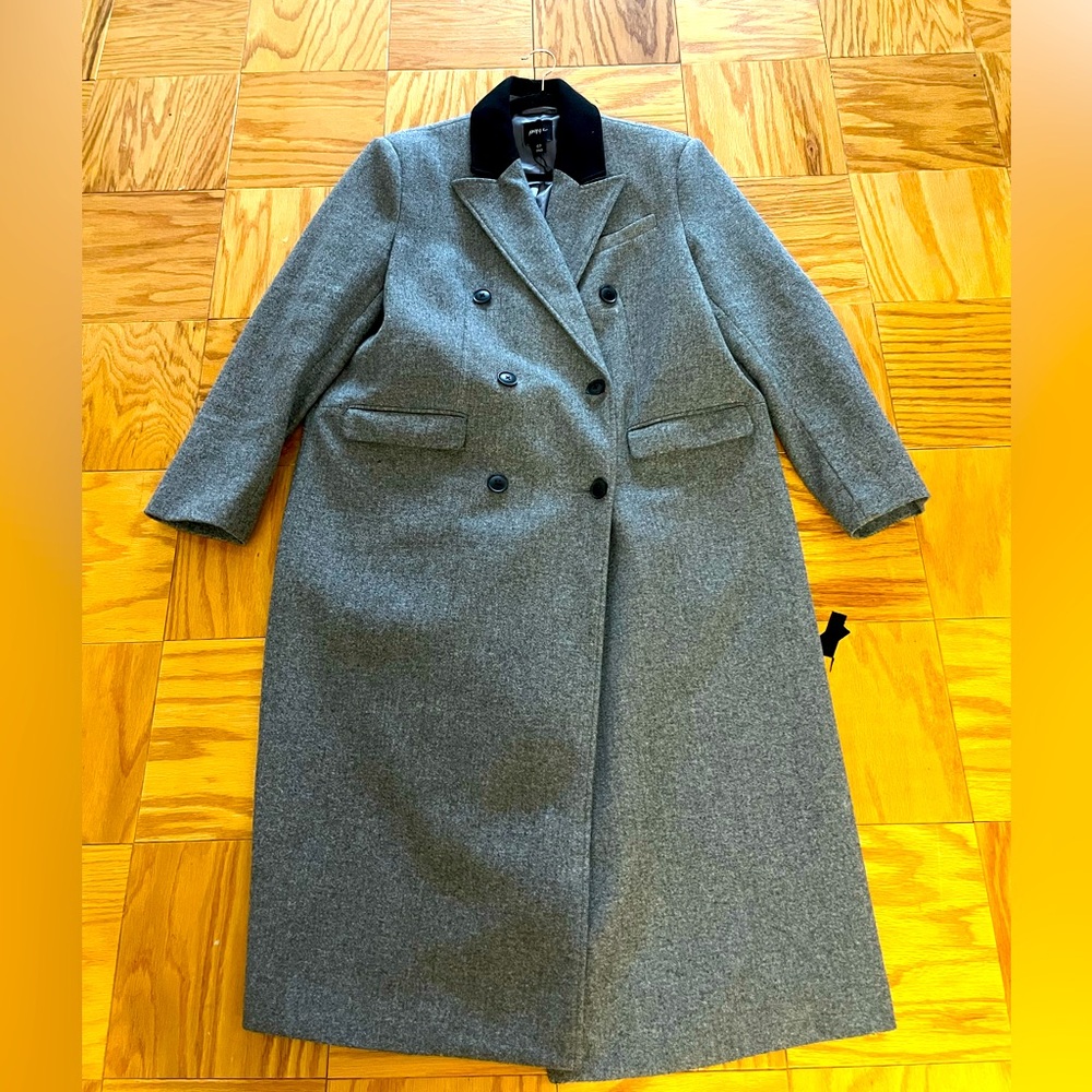 Wool-Like Grey Overcoat